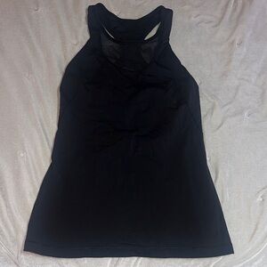 lululemon black mesh back activewear tank top